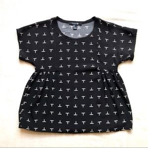 XXI contrast print tunic shirt